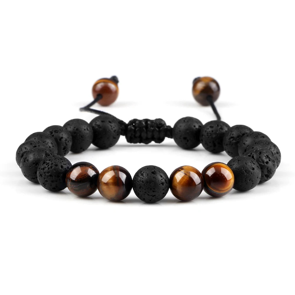 Tiger Eye & Onyx Harmony Beaded Bracelet