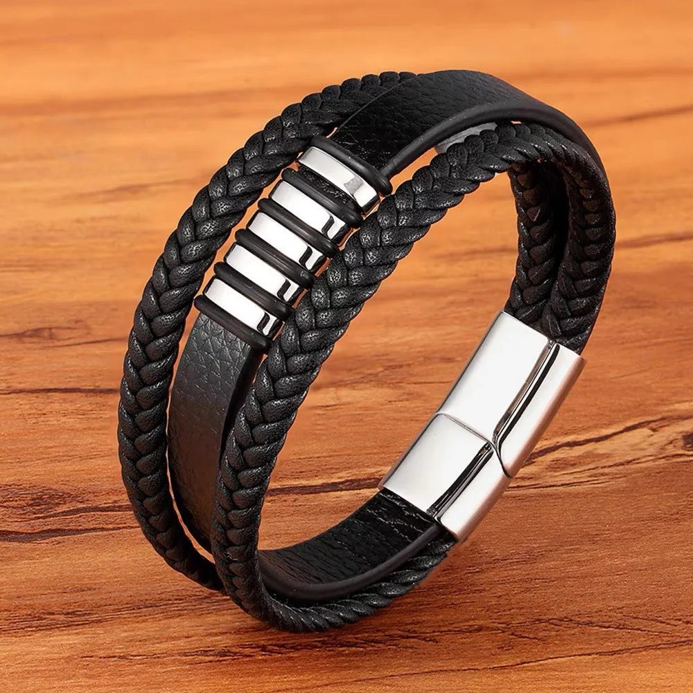Apollo Luxe Braided Leather Bracelet