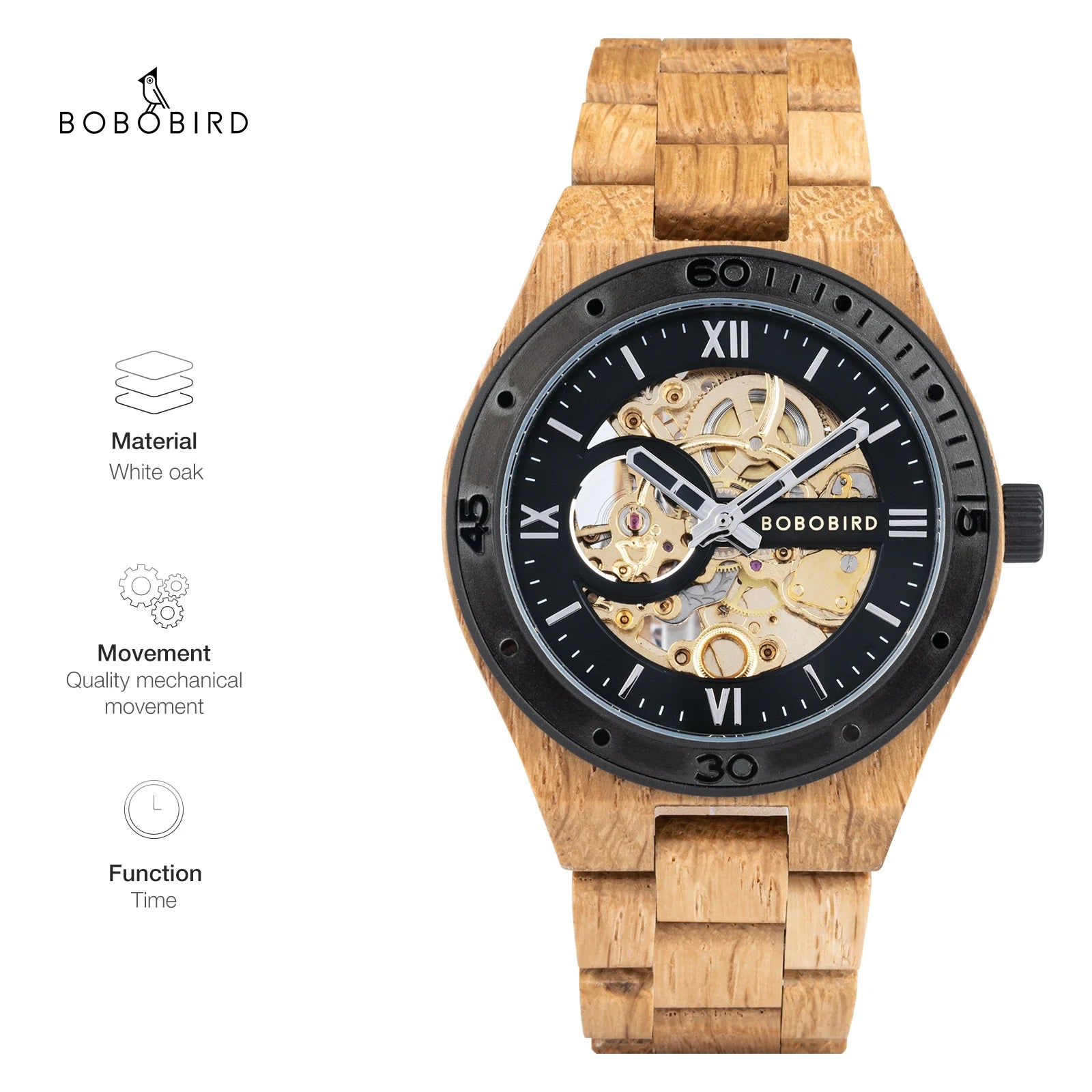 Geneva Epoch Skeleton Series – Artisan Wood & Steel Automatic Watches