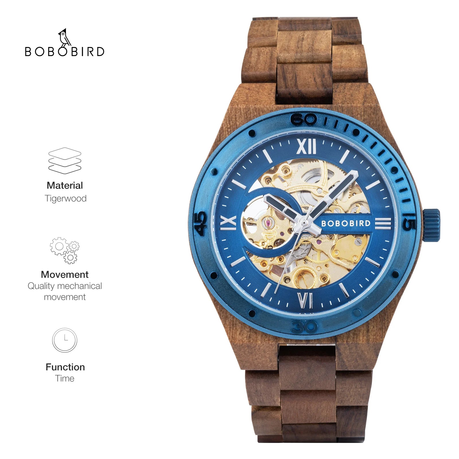 Geneva Epoch Skeleton Series – Artisan Wood & Steel Automatic Watches
