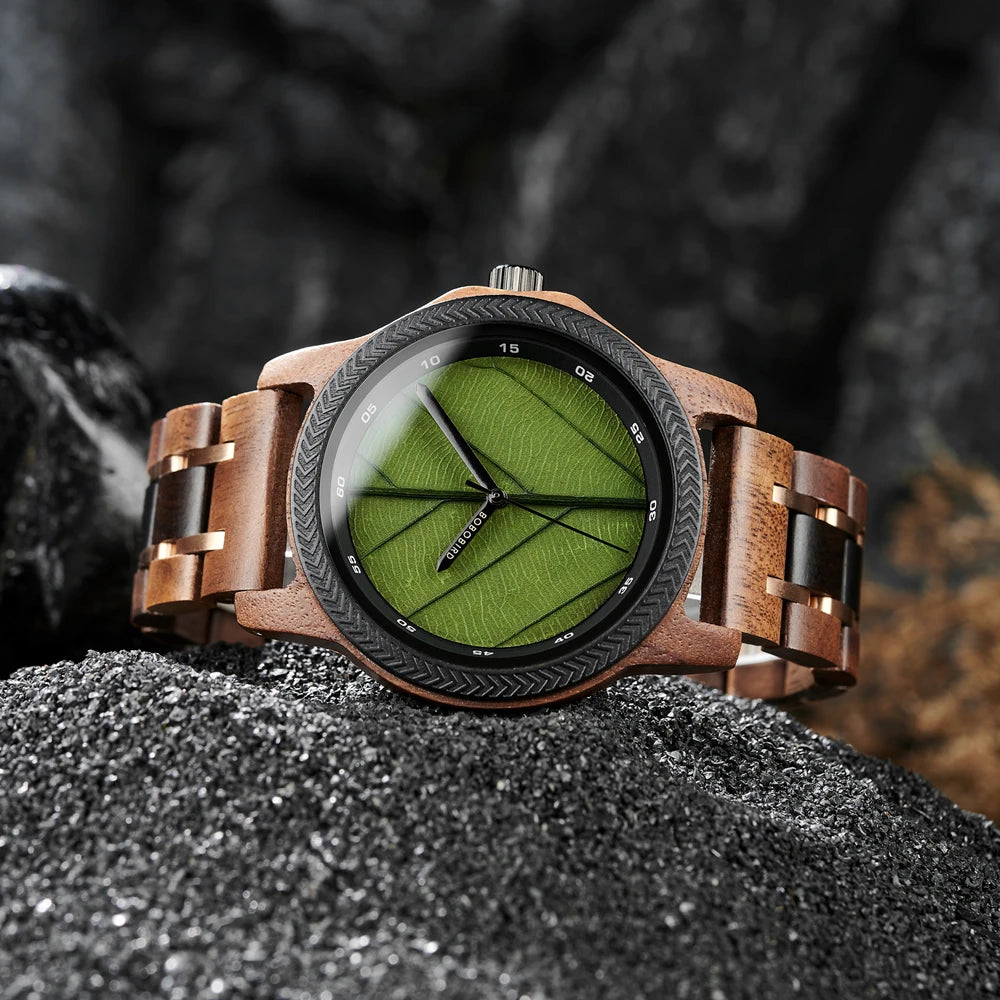Epoch Naturae – Wooden Leaf Dial Watch Collection