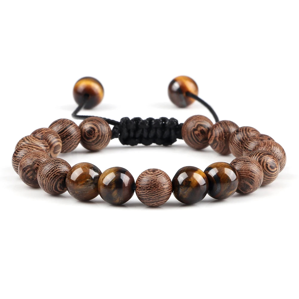 Tiger Eye & Onyx Harmony Beaded Bracelet