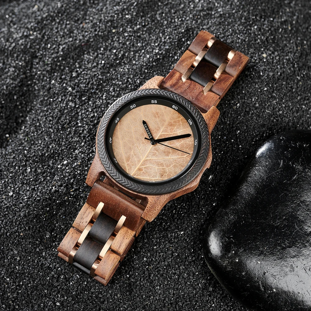 Epoch Naturae – Wooden Leaf Dial Watch Collection