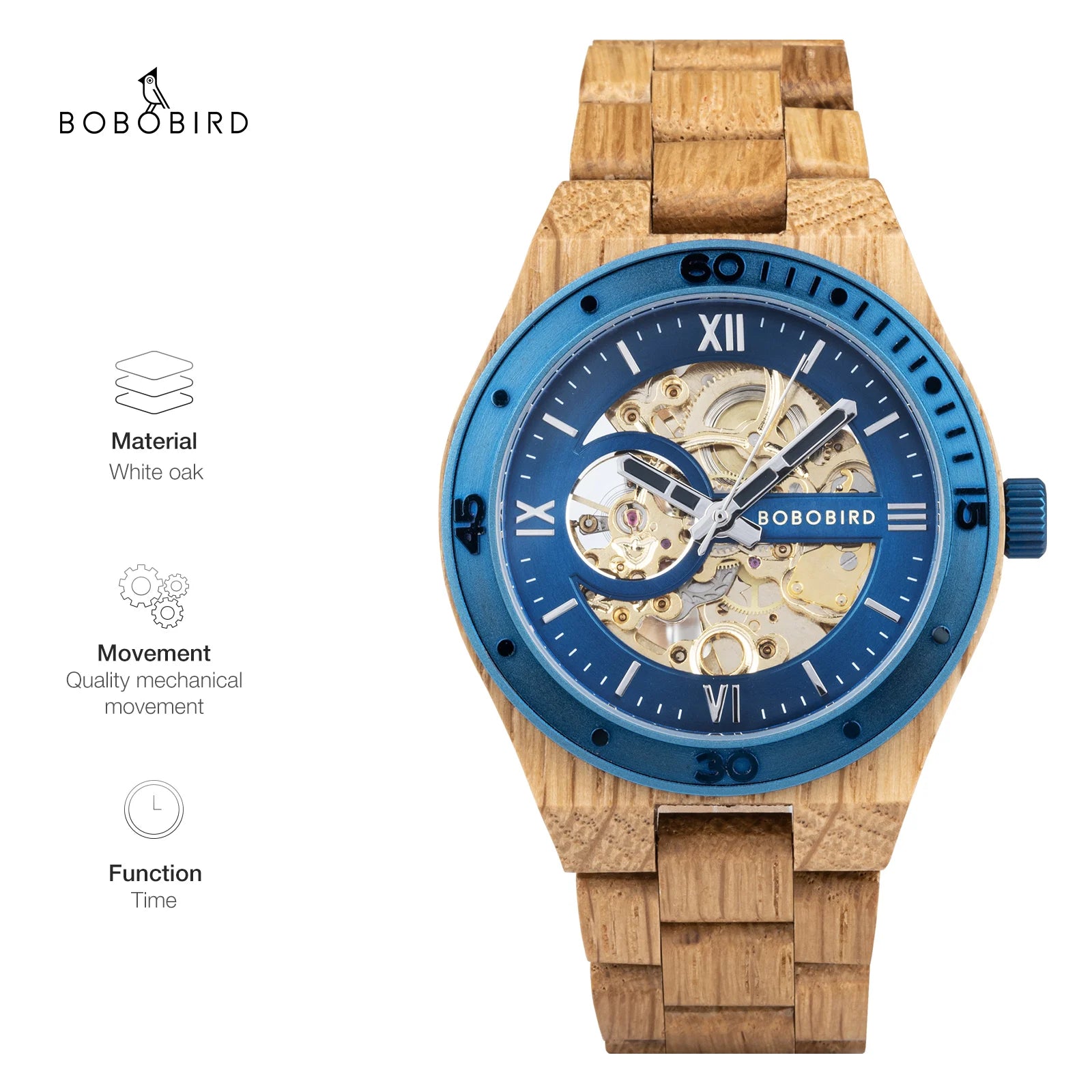 Geneva Epoch Skeleton Series – Artisan Wood & Steel Automatic Watches