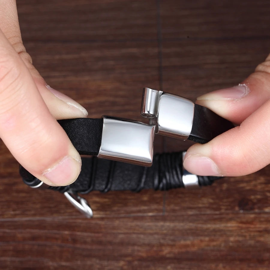 Apollo Luxe Braided Leather Bracelet
