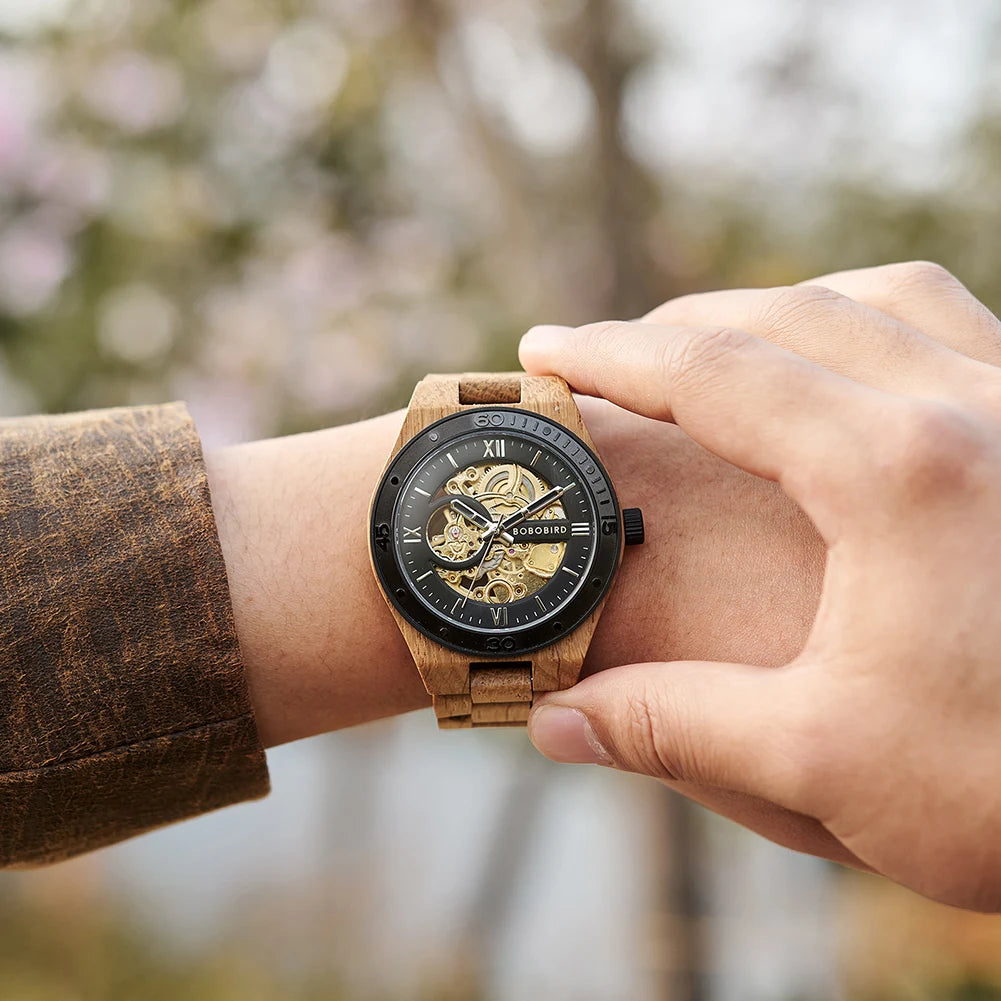 Geneva Epoch Skeleton Series – Artisan Wood & Steel Automatic Watches