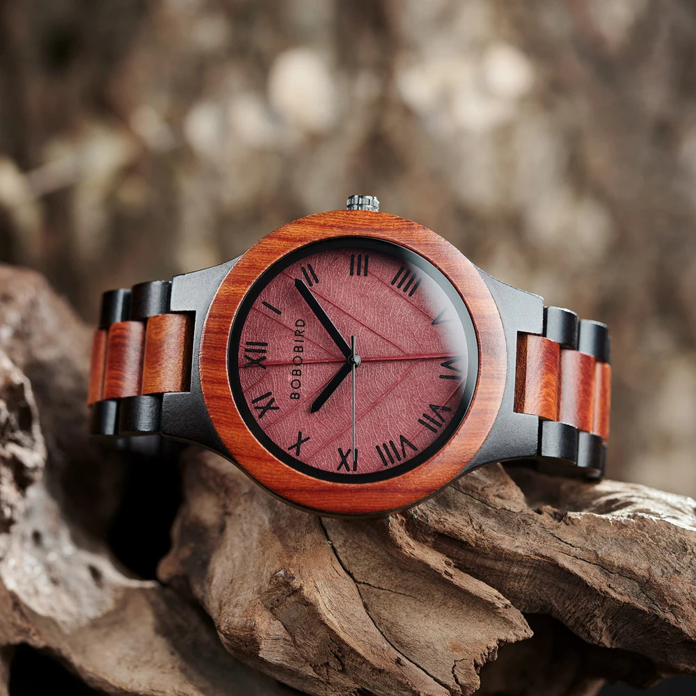 Verde Classico – Roman Leaf Dial Wood Watch Series