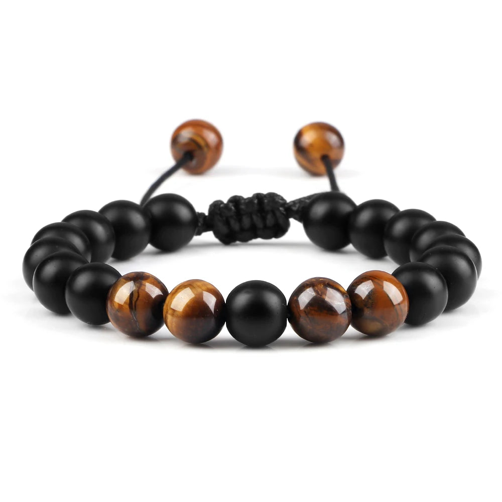 Tiger Eye & Onyx Harmony Beaded Bracelet