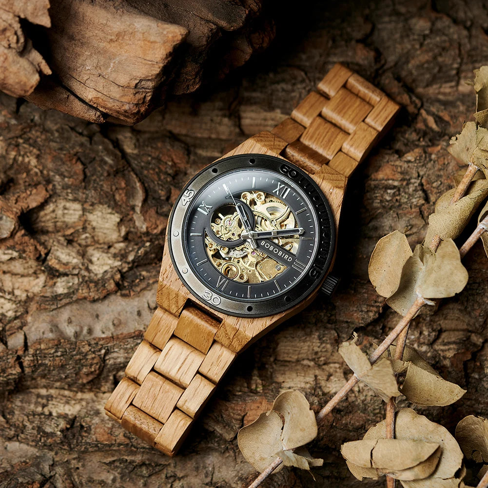 Geneva Epoch Skeleton Series – Artisan Wood & Steel Automatic Watches