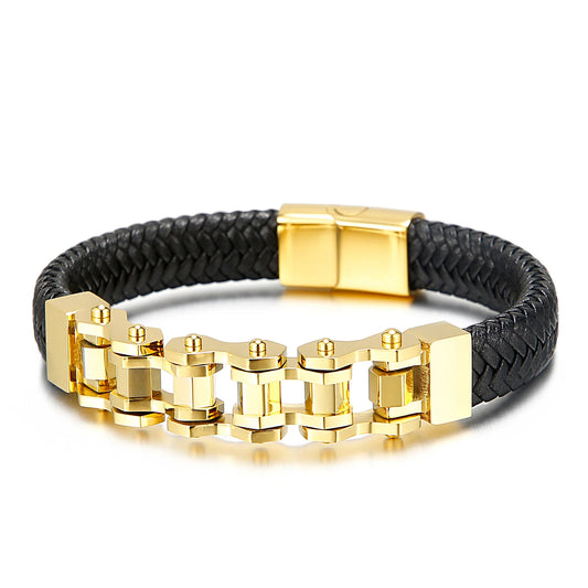 Ironclad Leather Link Bracelet