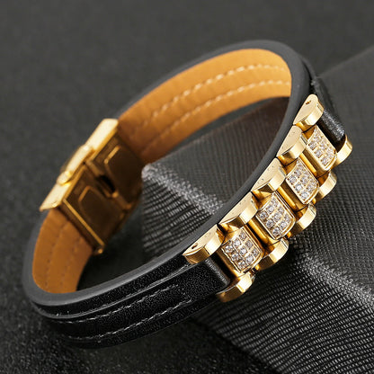 Eclipse Luxe Leather Bracelet