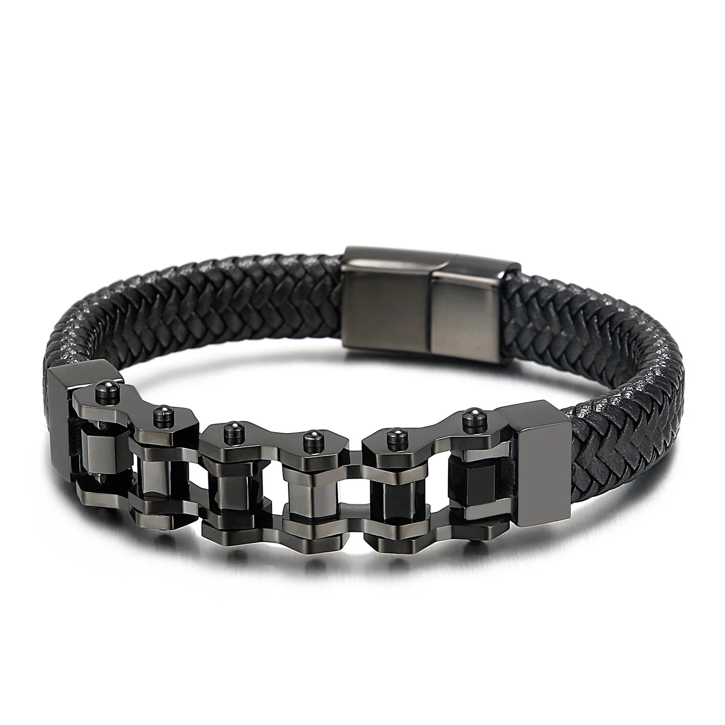 Ironclad Leather Link Bracelet