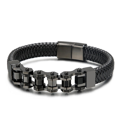 Ironclad Leather Link Bracelet