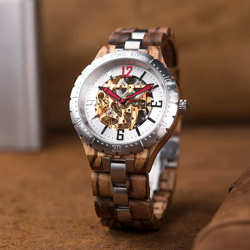 Epoch Mechano – Skeleton Dial Hybrid Wood Watch Series