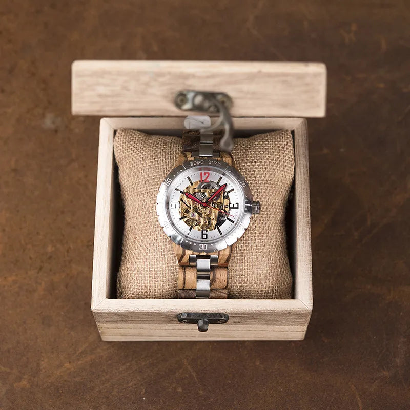 Epoch Mechano – Skeleton Dial Hybrid Wood Watch Series