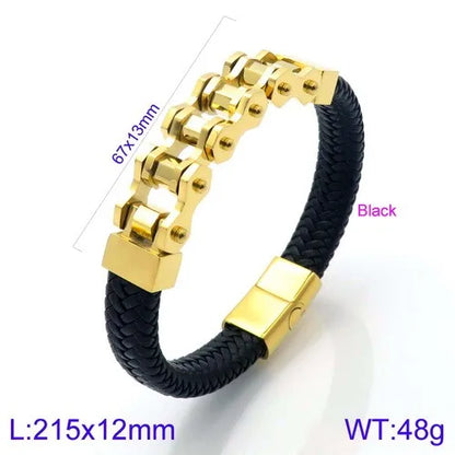 Ironclad Leather Link Bracelet