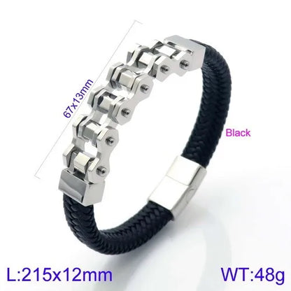 Ironclad Leather Link Bracelet