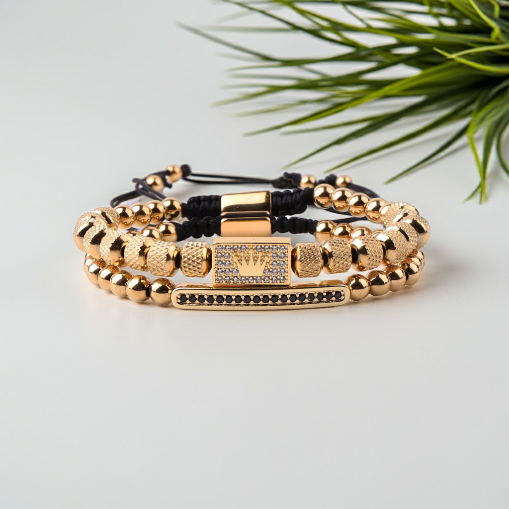 Crown Royale Beaded Bracelet Set