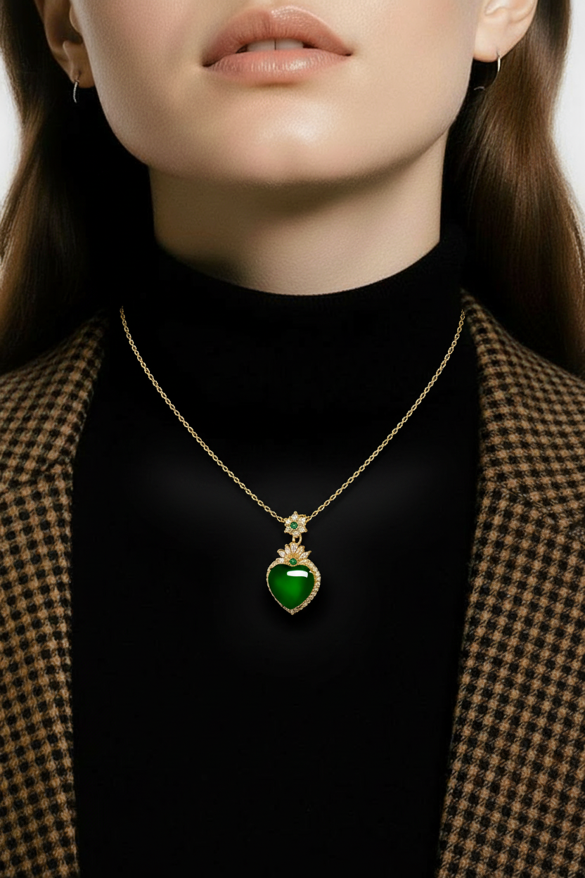 Emerald Royal Heart Pendant