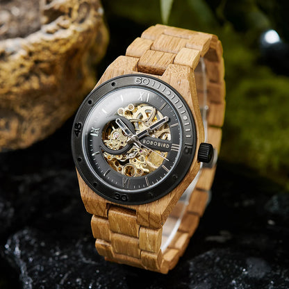 Geneva Epoch Skeleton Series – Artisan Wood & Steel Automatic Watches
