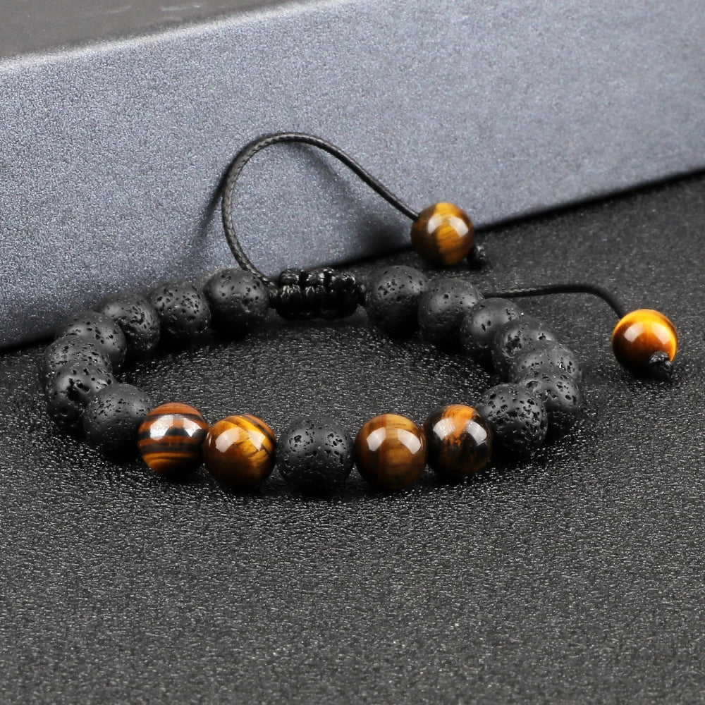 Tiger Eye & Onyx Harmony Beaded Bracelet