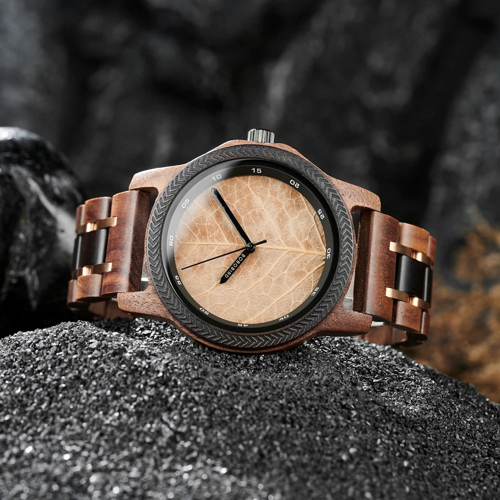 Epoch Naturae – Wooden Leaf Dial Watch Collection