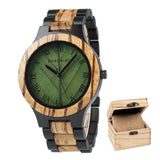 Verde Classico – Roman Leaf Dial Wood Watch Series