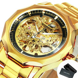 WINNER “Eclipse Steel” Skeleton Mechanical Watch