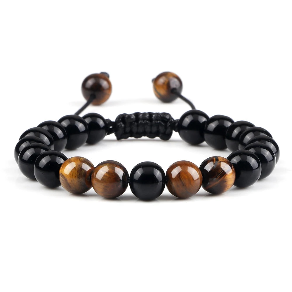 Tiger Eye & Onyx Harmony Beaded Bracelet