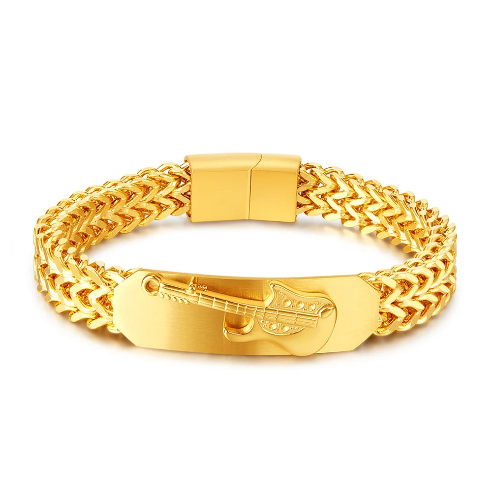 Golden Strings Guitar Bracelet
