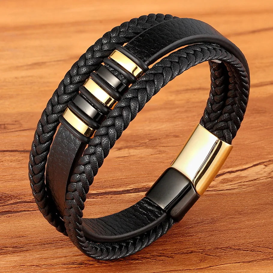 Apollo Luxe Braided Leather Bracelet