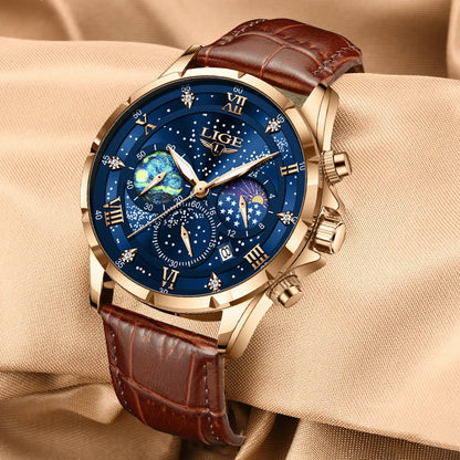 LIGE Celestial Chronograph Moonphase Watch