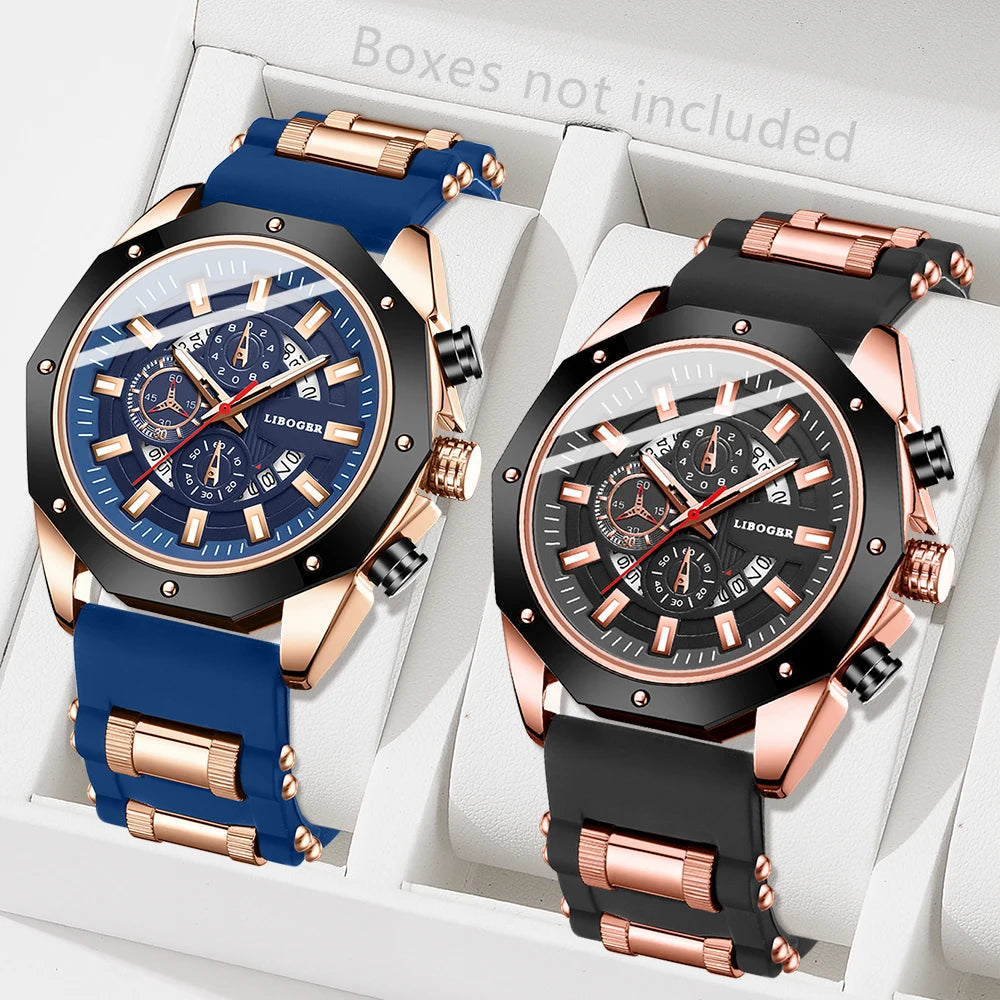 Geneva Epoch “Titan Vanguard” Chronograph Watch Duo