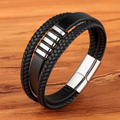 Apollo Luxe Braided Leather Bracelet