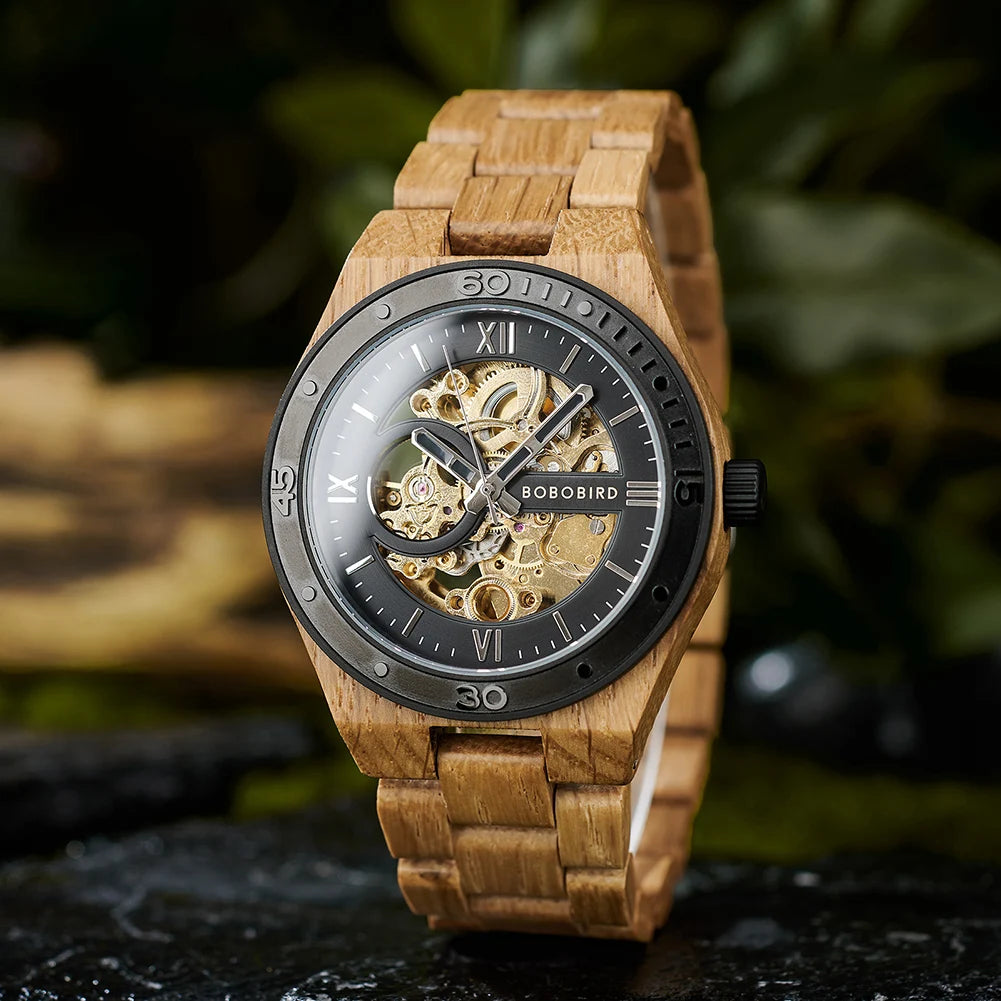 Geneva Epoch Skeleton Series – Artisan Wood & Steel Automatic Watches