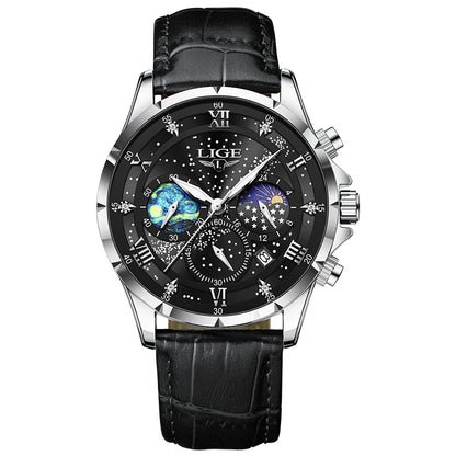 LIGE Celestial Chronograph Moonphase Watch