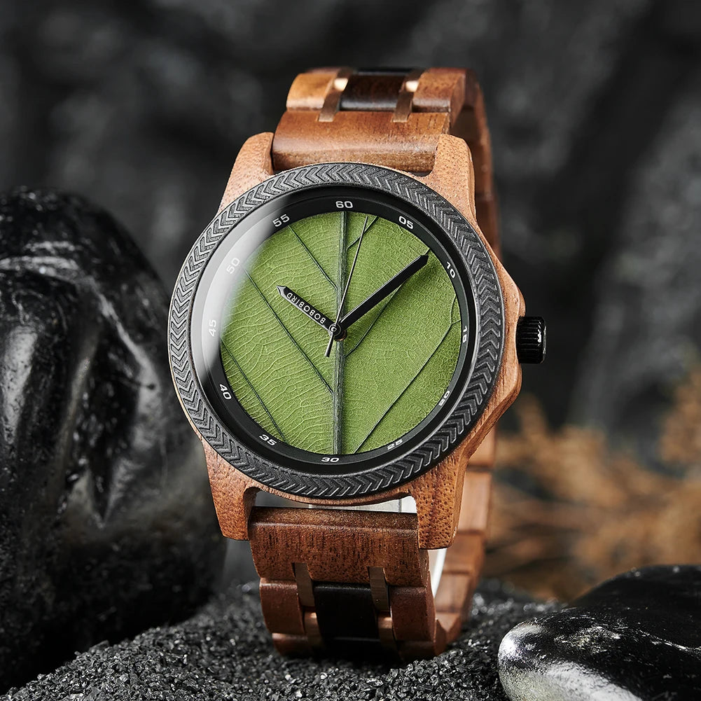 Epoch Naturae – Wooden Leaf Dial Watch Collection